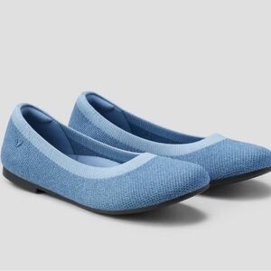 Vivaia Claire Round Toe Ballet Flats Office Comfort Denim Blue Size 9.5 41EU